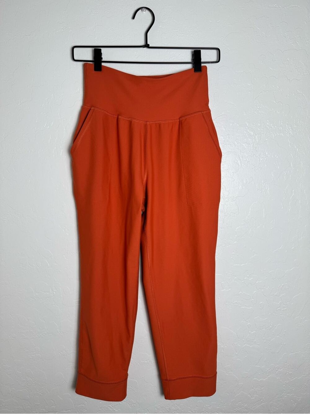 Old Navy High Waisted PowerSoft Crop Jogger Pant Buttery Soft - Orange - Picture 1 of 12